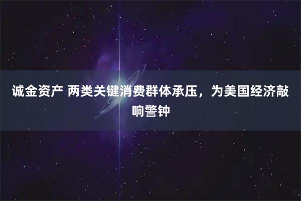 诚金资产 两类关键消费群体承压，为美国经济敲响警钟